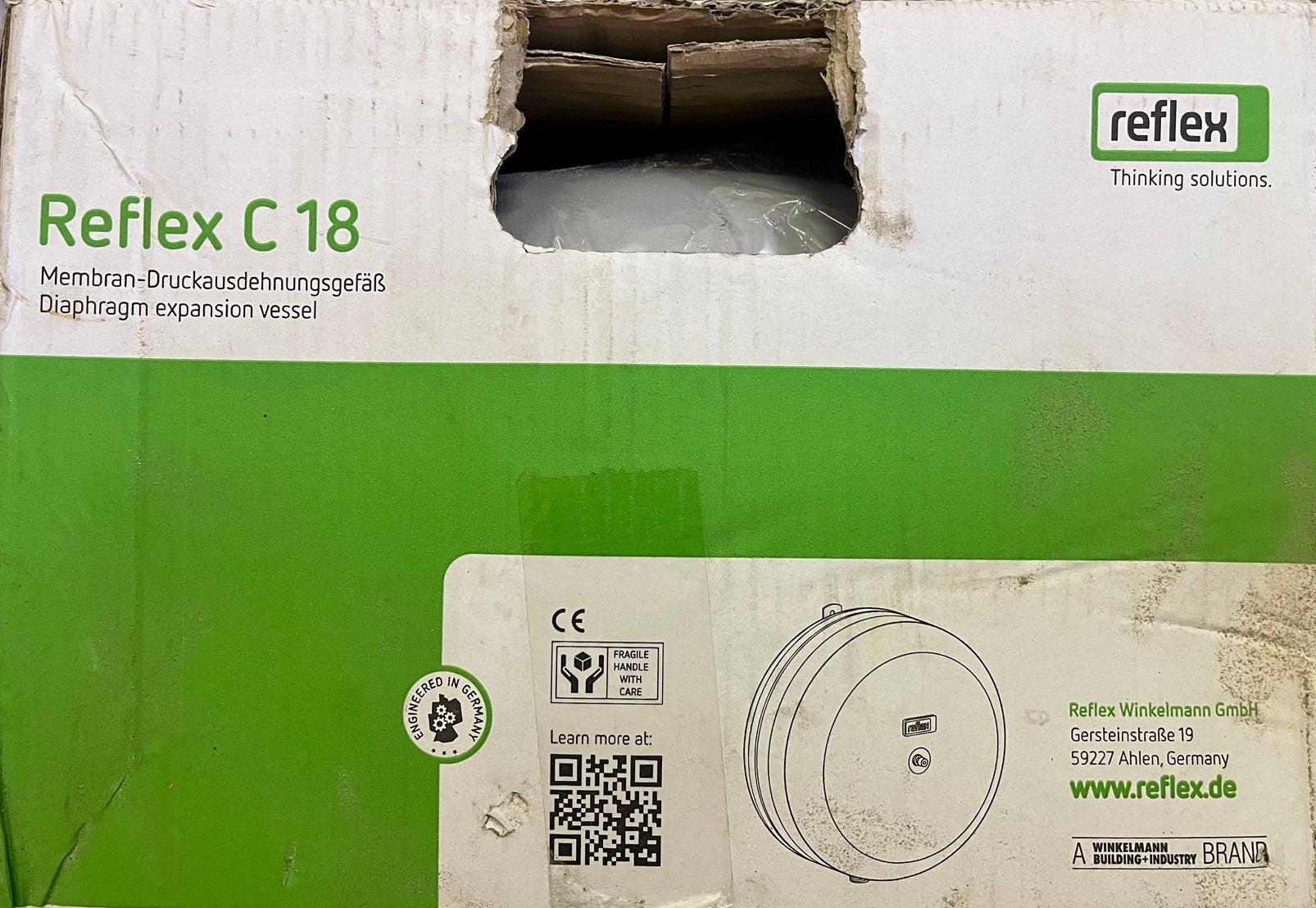 Reflex C18 expantievat 18 L nieuw in verpakking, Ophalen of Verzenden, Nieuw