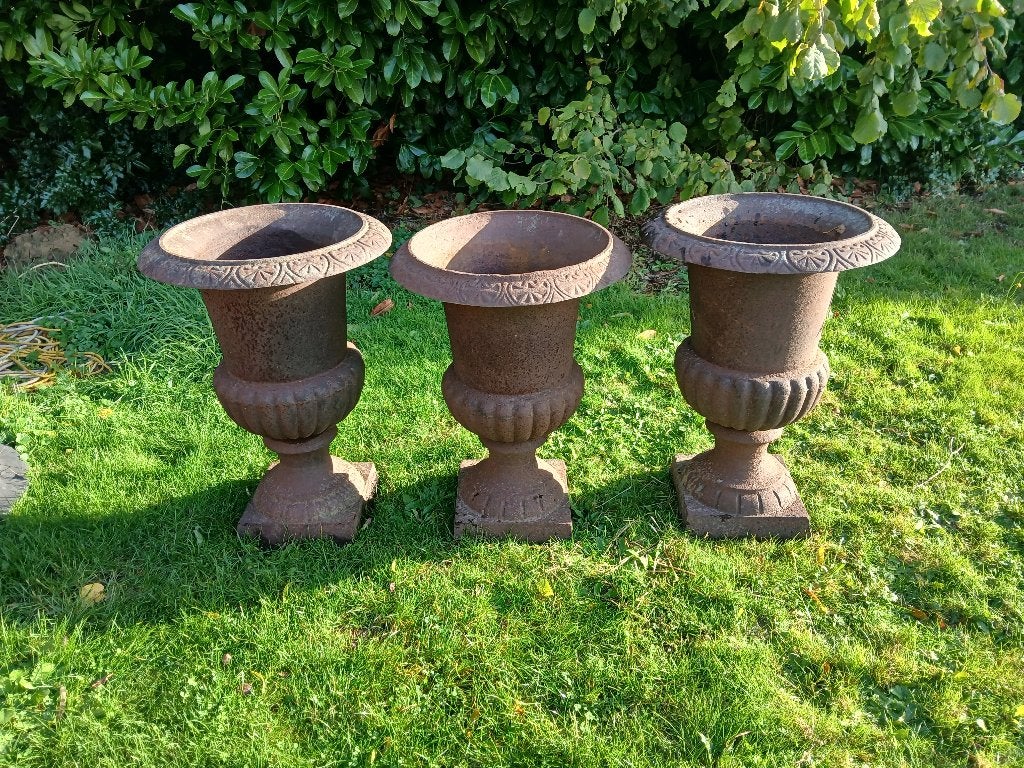 gietijzeren vazen 70 cm, Jardin & Terrasse, Enlèvement, Utilisé
