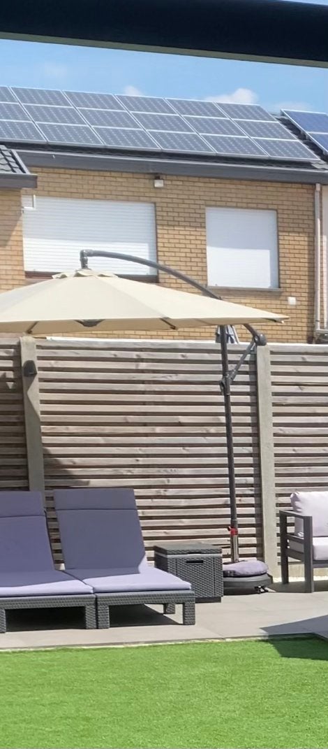 2 zweefparasols te koop., Tuin en Terras, Ophalen, Gebruikt, Kantelbaar, 2 tot 3 meter