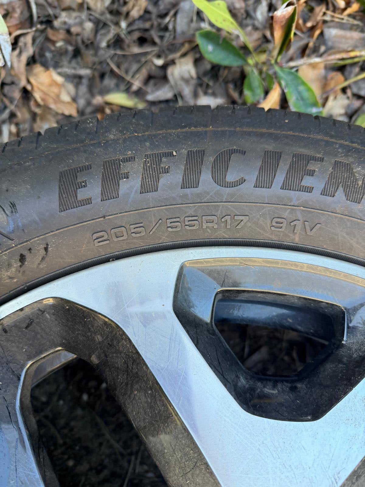 Set 4x Goodyear Efficientgrip 205/55R17 met velg, Pneus et Jantes, Véhicule de tourisme, Pneus été, 17 pouces
