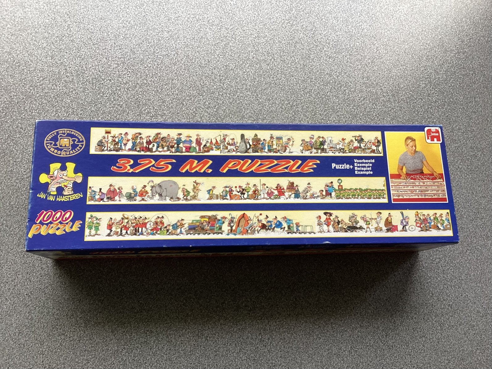 Jan van haasteren lagste puzzel 3.75m zeldzaam en volledig, Hobby en Vrije tijd, Denksport en Puzzels, Ophalen of Verzenden, 500 t/m 1500 stukjes