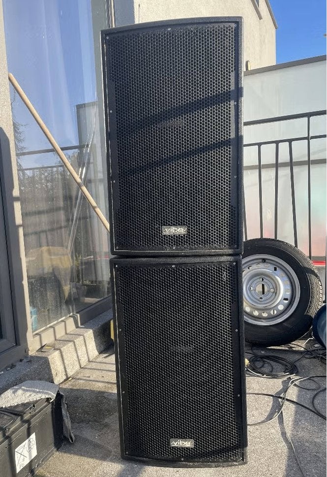 2 Enceintes jb Systems VIBE-12 MK2, Enlèvement, Utilisé, 150 watts ou plus, Haut-parleur central