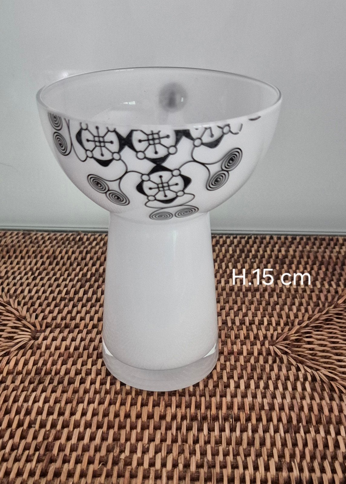 Vase en jacinthe ikea/Johanna Jelinek 90s Retro (noir/blanc), Enlèvement