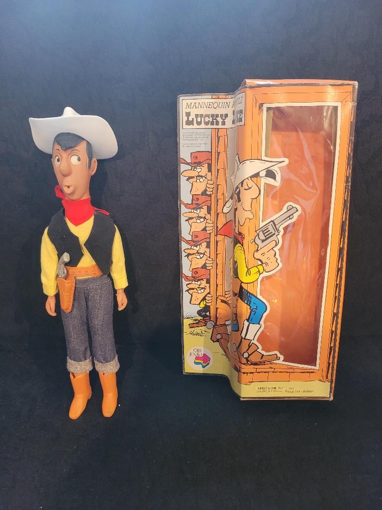 ancien jouet lucky luke 1984 Dargaud Morris, Collections, Enlèvement ou Envoi, Autres personnages, Comme neuf, Statue ou Figurine