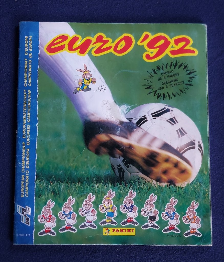 Panini sticker album voetbal ' EK Euro 1992 ' -volledig-, Ophalen of Verzenden, Gebruikt, Meerdere stickers