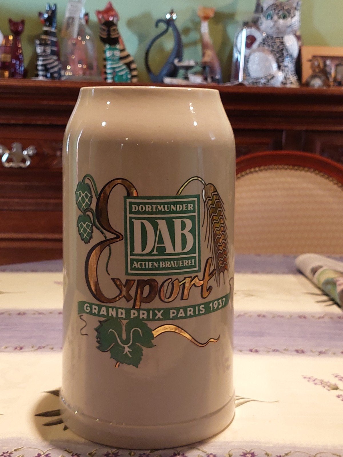 Bierpull dortmunder Dab Export 3l 26.5 cm hoog, Ophalen of Verzenden