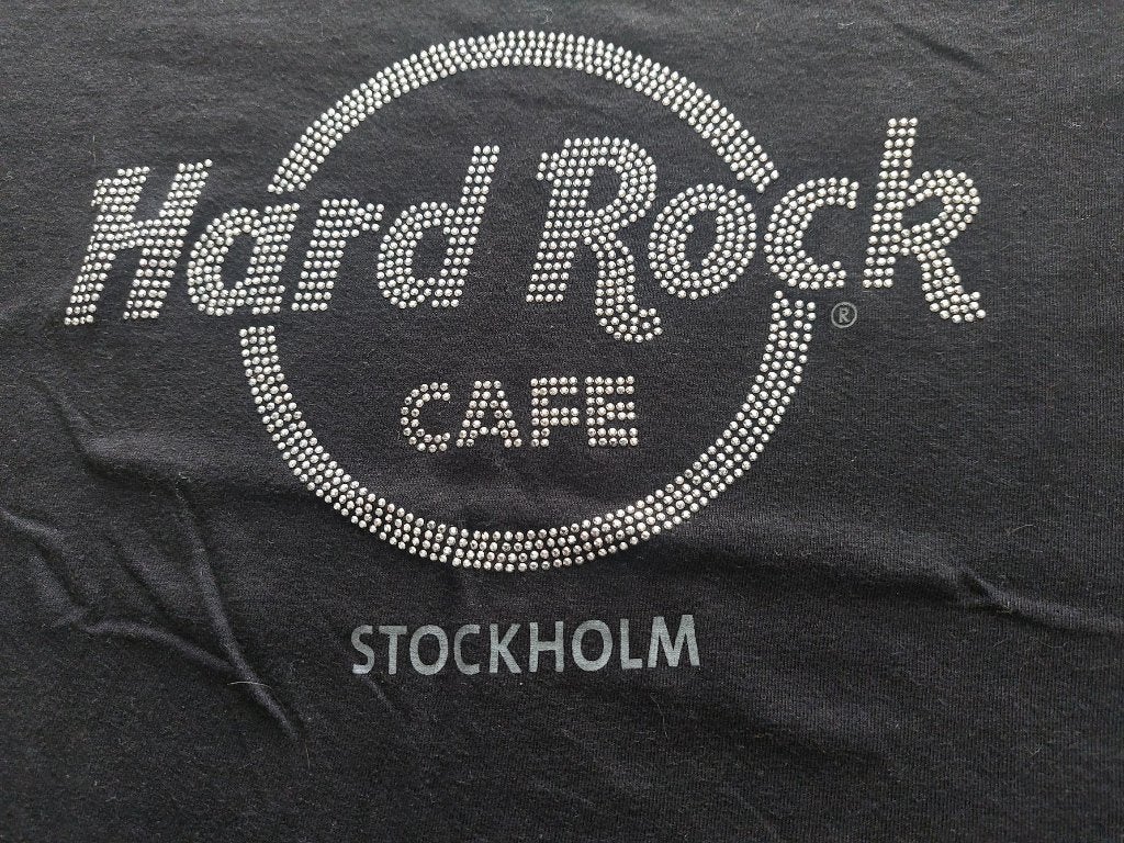 ZWARTE T-SHIRT HARD ROCK CAFE STOCKHOLM, Ophalen, Zo goed als nieuw, Shirt, Hard Rock Cafe