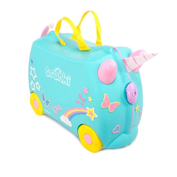 Trunki kinderkoffer Una unicorn, Bijoux, Sacs & Beauté, Valises, Neuf, Plastique dur, Moins de 50 cm, Moins de 35 cm, Clé, Roulettes