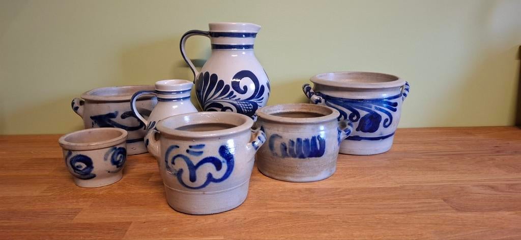 Blauwe potten kannen, Antiek en Kunst, Ophalen