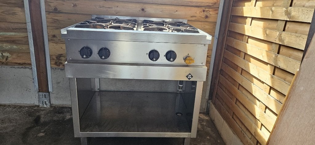 INOX gasfornuis professioneel, Ophalen, Gebruikt, Fornuis, Frituur en Grillen