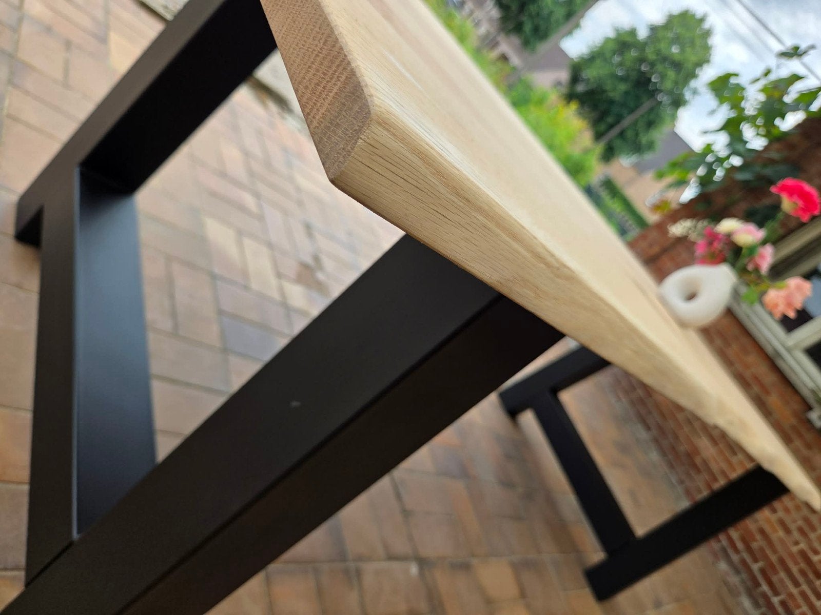 Boomstamtafel rustiek eiken- 230cm nieuw, Ophalen of Verzenden