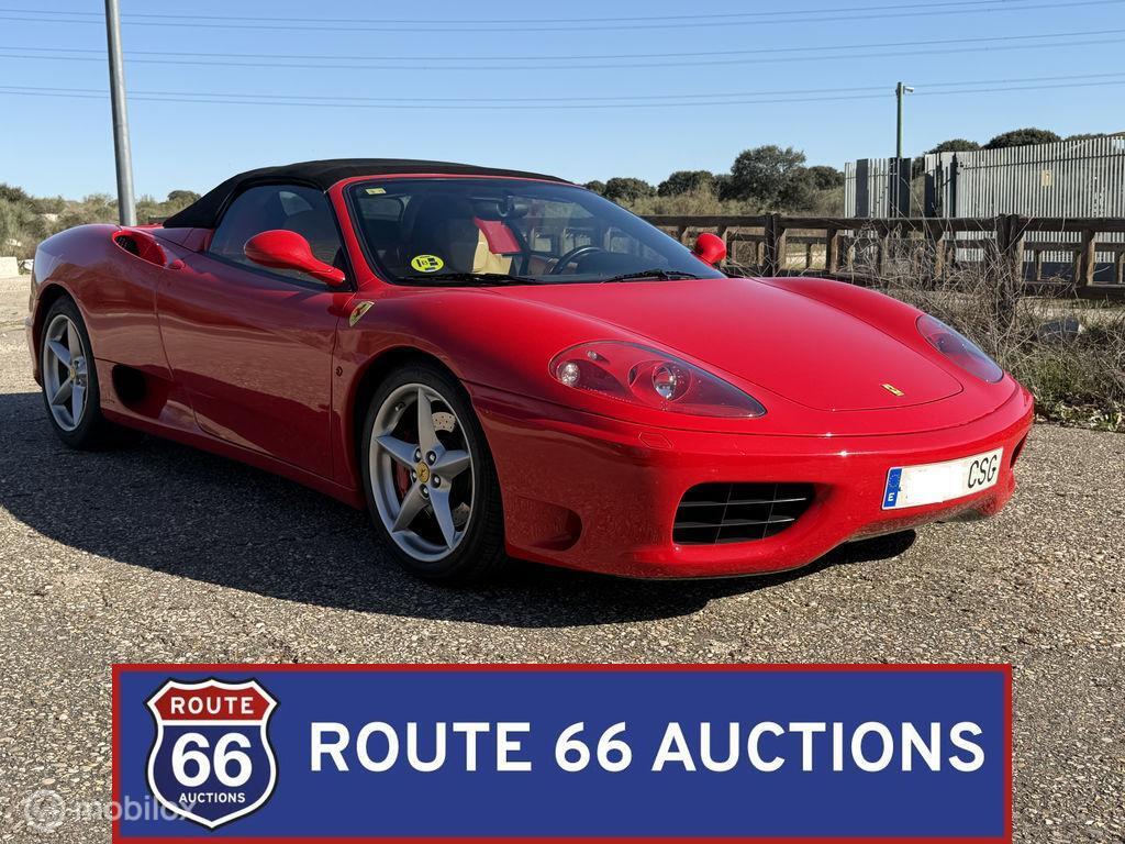 Ferrari 360 Spider | 2004 | Route 66 Auctions, Gebruikt, Zwart, Bedrijf, Handgeschakeld