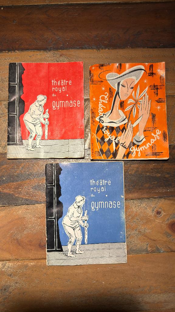 3 livrets de programmes Théâtre royal du gymnase 1970, Onbekend, Enlèvement ou Envoi, Théâtre, Utilisé