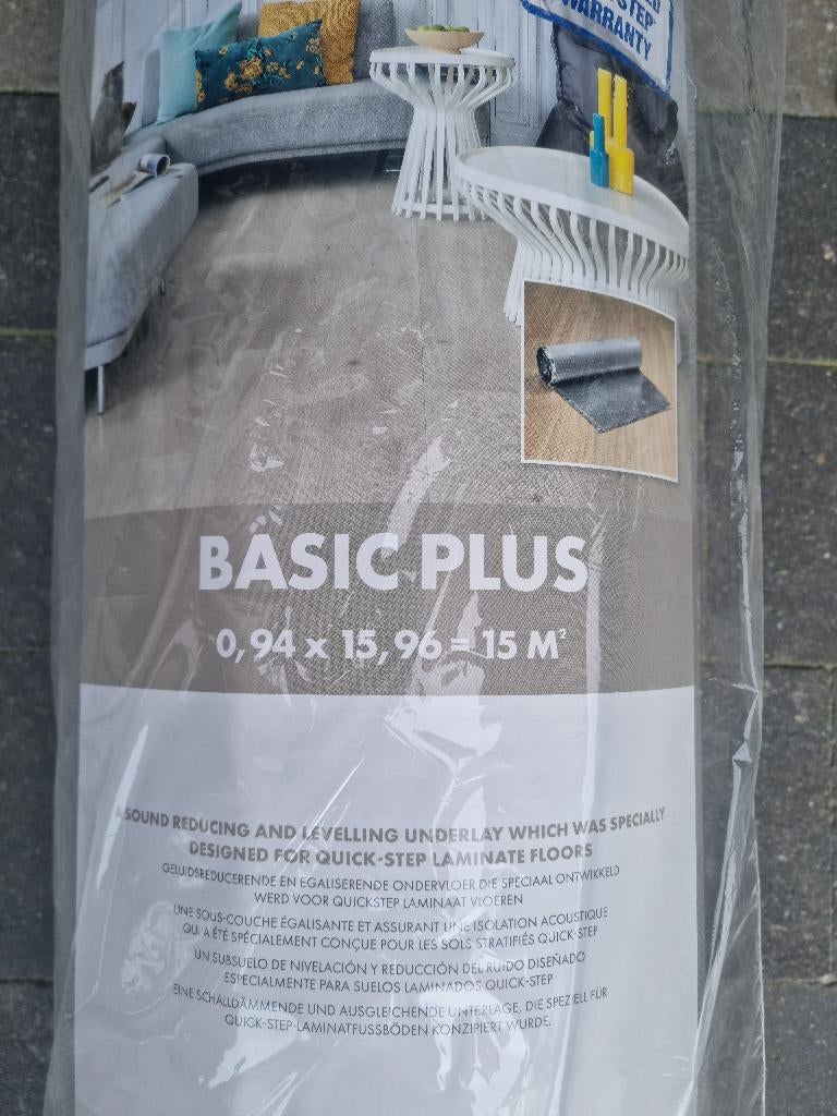 Quick-Step – Sous-couche stratifiée Basic Plus – 2 mm – 15m², Bricolage & Construction, Enlèvement, Neuf, 10 à 15 m², Autres types