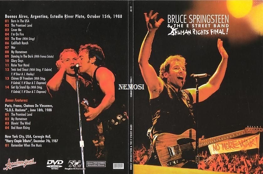 DVD - Bruce SPRINGSTEEN - HUMAN RIGHTS FINAL, Verzenden, Nieuw in verpakking, Concert