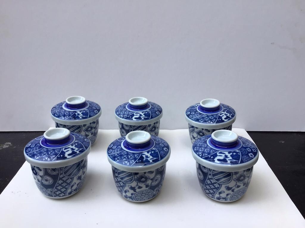 6 japanse kommetjes chawan mushi, Huis en Inrichting, Keuken | Servies, Nieuw, Ophalen of Verzenden, Overige stijlen, Kop(pen) en/of Schotel(s)