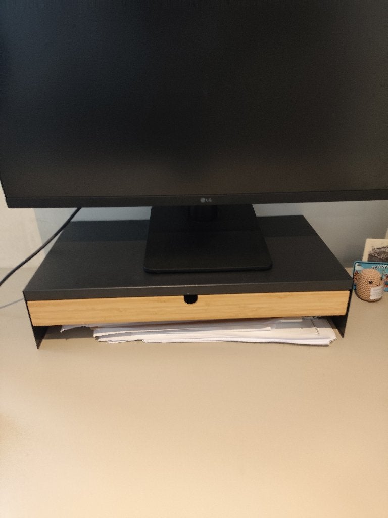 Support moniteur avec tiroir, Enlèvement, Utilisé, Ikea