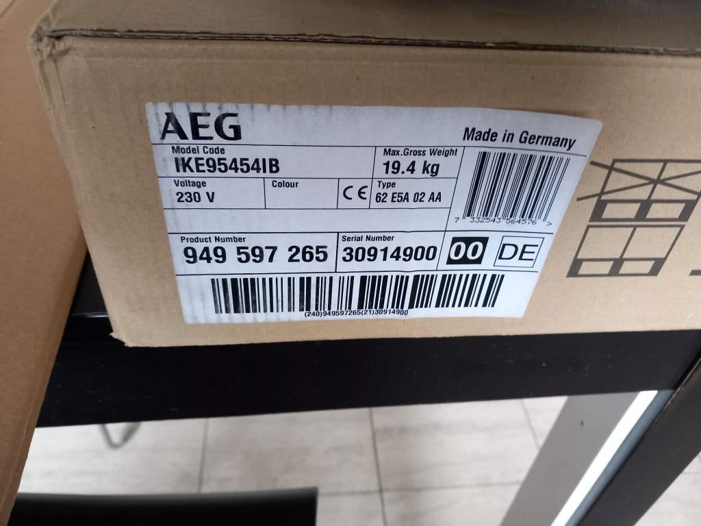 Kookplaat AEG IKE95454IB, Ophalen, Nieuw, Inbouw, Inductie