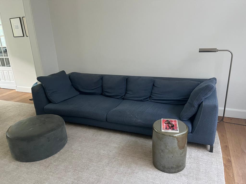 B&B italia zetel in jeansblauw, Huis en Inrichting, Zetels | Zetels, Ophalen, 250 tot 300 cm, Gebruikt, 100 tot 125 cm