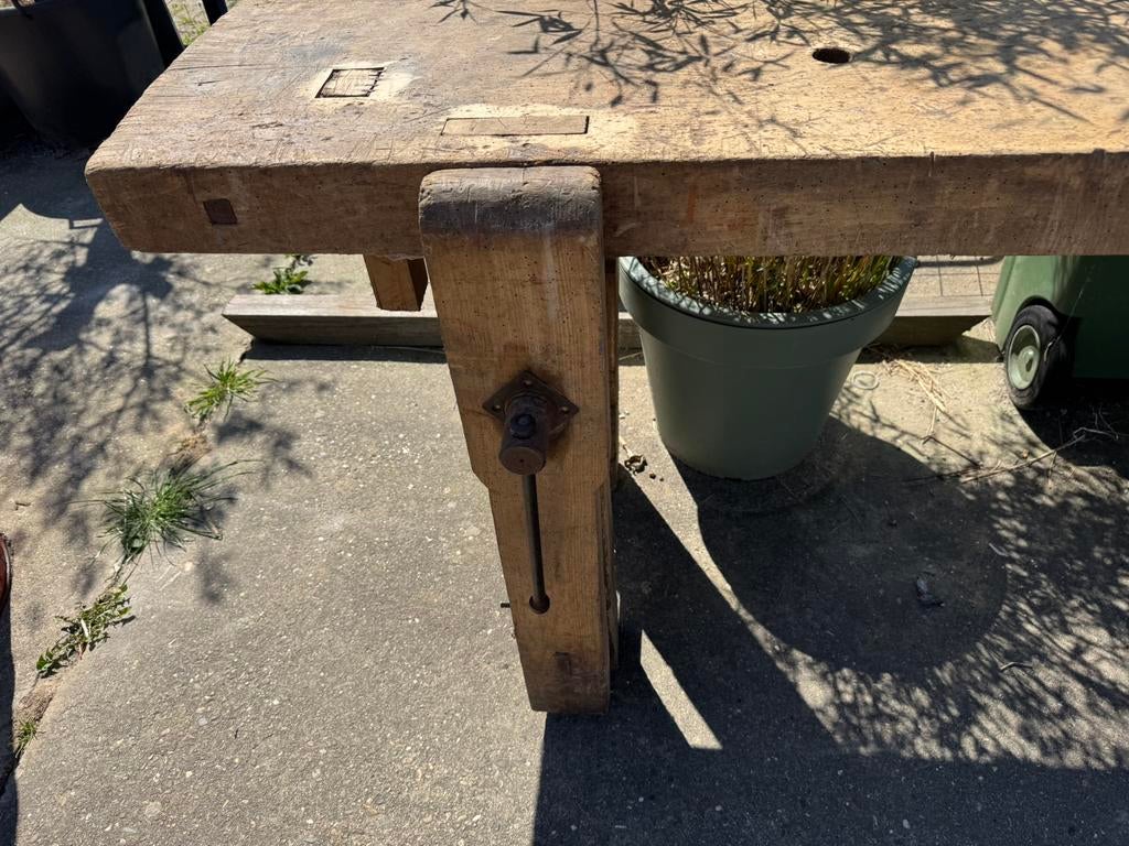 Houten werkbank, Tuin en Terras, Ophalen, Gebruikt, Hout