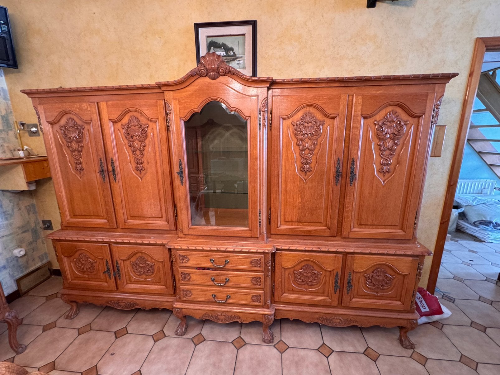 Lot de 4 meubles + table à manger avec 4 chaises, Antiquités & Art, Enlèvement
