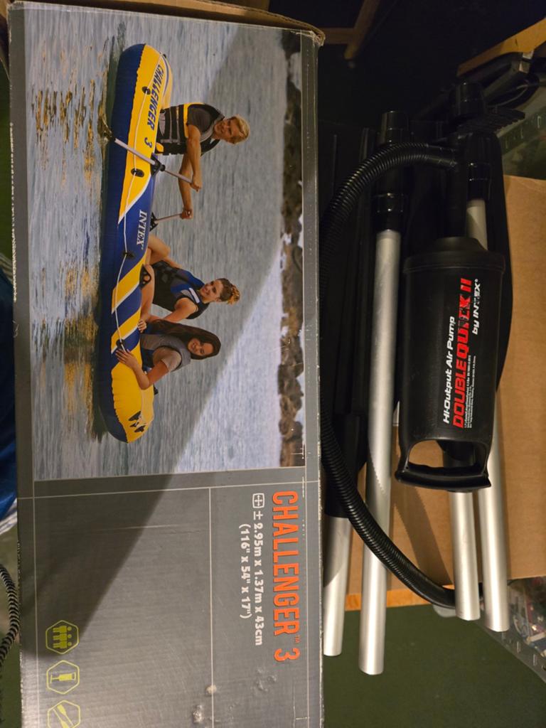Opblaasbare roeiboot Intex Challenger 3, Hobby en Vrije tijd, Modelbouw | Boten en Schepen, Ophalen