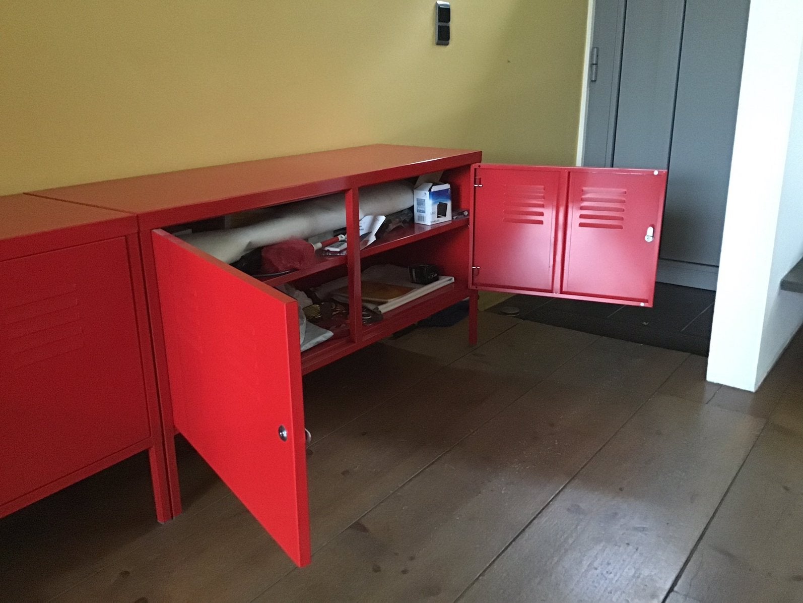 Rode ps kast ikea, Ophalen, Gebruikt, IKEA