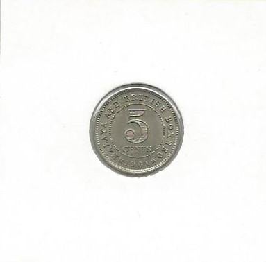 Malaya & British Borneo, 5 Cents 1961., Ophalen of Verzenden, Zuidoost-Azië, Losse munt