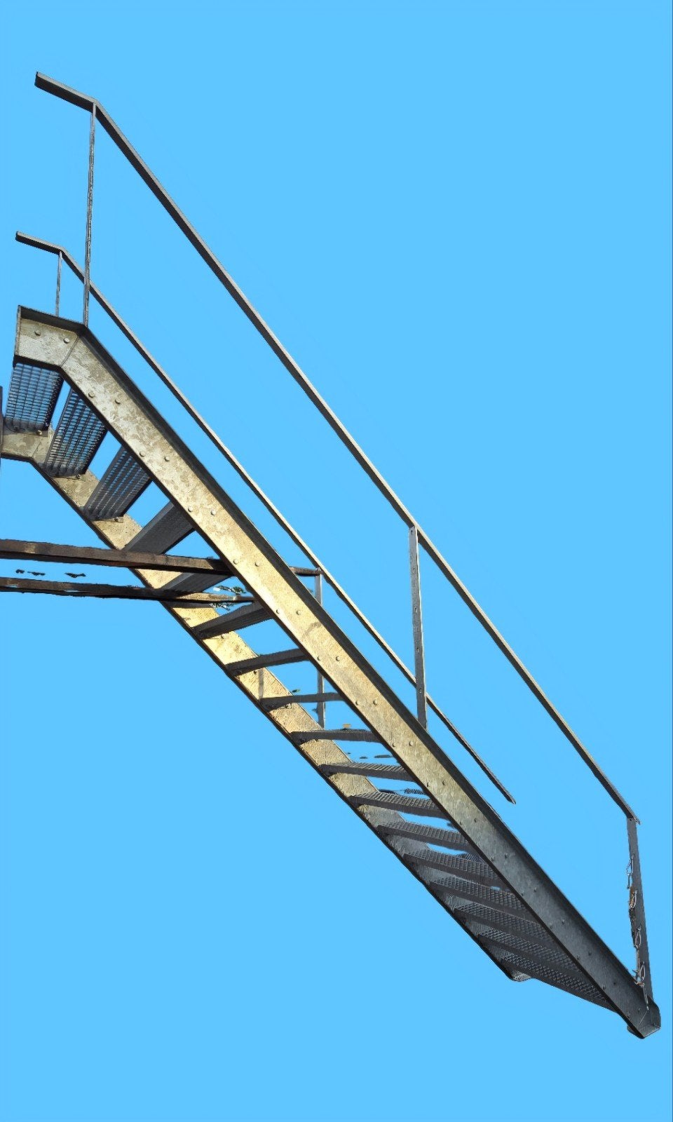 Galva trappen metalen trap verzinkt gegalvaniseerd gebruikt, Enlèvement, Utilisé