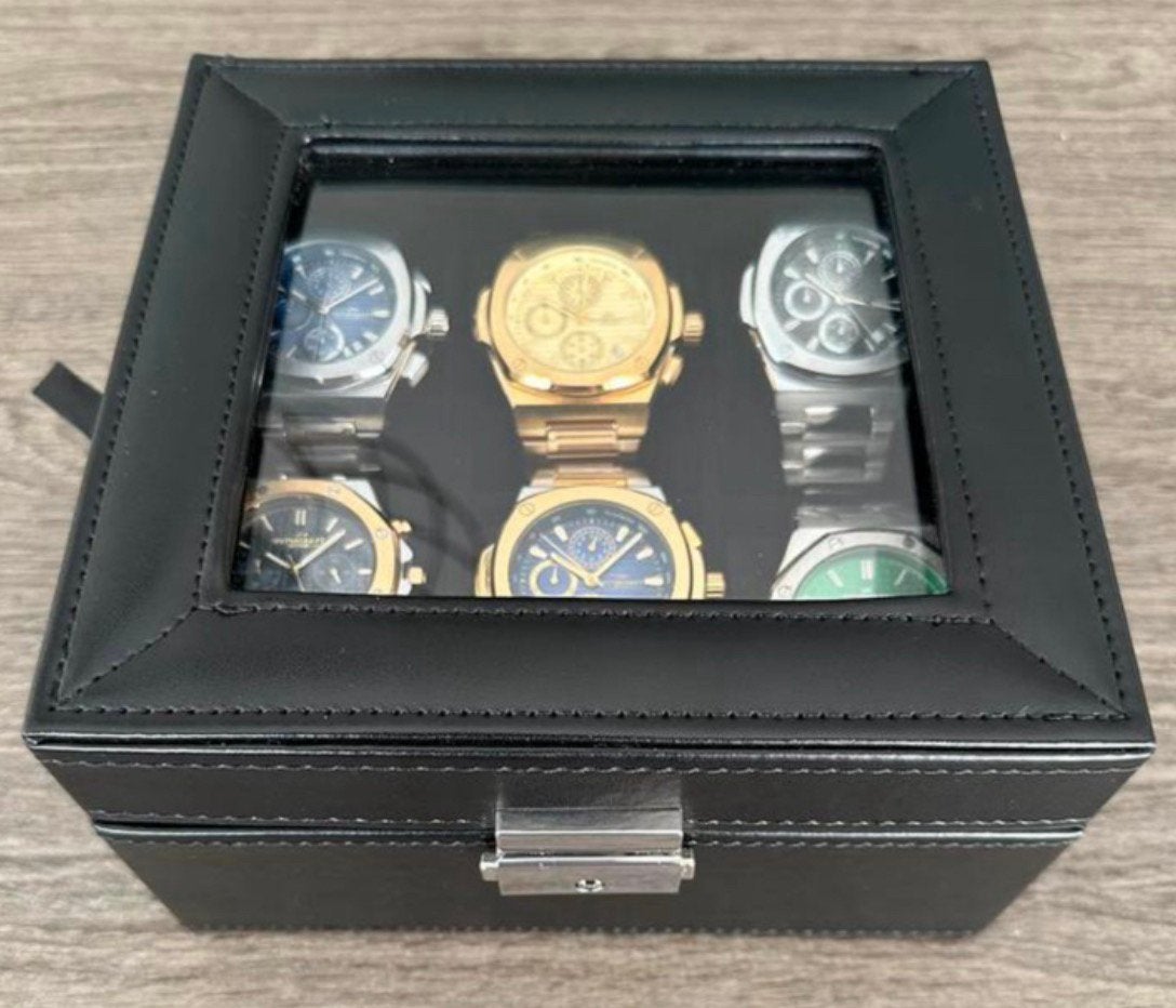 LEDEREN HORLOGEBOX VAN AURIOL TWV 55€! 💯%NIEUW!, Ophalen of Verzenden, Nieuw