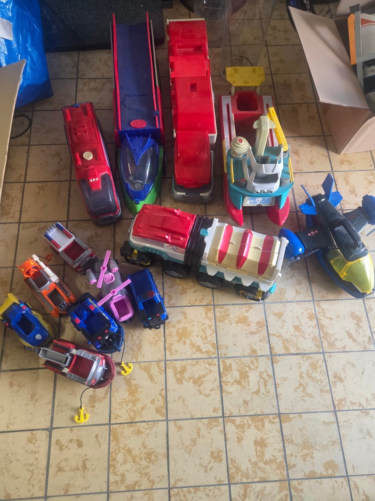 groot lot paw patrol, Kinderen en Baby's, Speelgoed |Speelgoedvoertuigen, Ophalen, Gebruikt