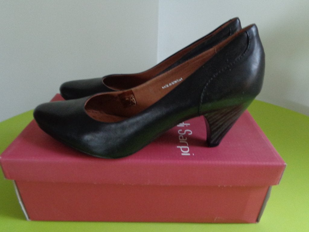 Chaussures dame - escarpins cuir noir - pointure 38, Kleding | Dames, Pumps, LAURA DI SCARPI, Zwart, Ophalen of Verzenden
