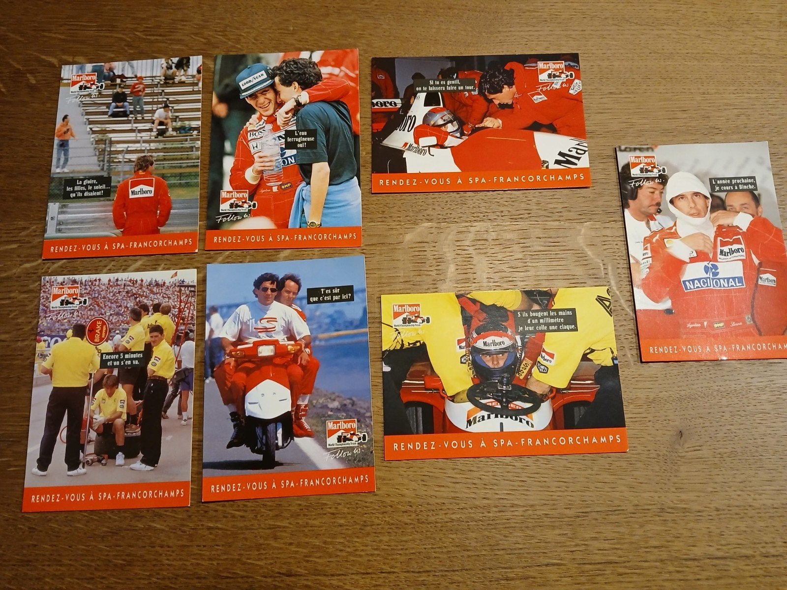 cartes postales Ayrton Senna humoristiques, Enlèvement ou Envoi, Comme neuf, Plusieurs cartes