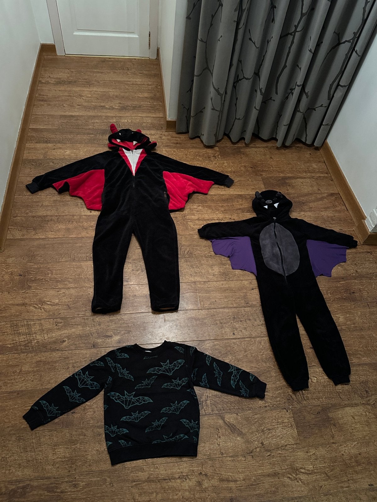 Onesie Vleermuis Pak Vampier Kostuum Halloween 146 110 122, Ophalen of Verzenden, Zo goed als nieuw
