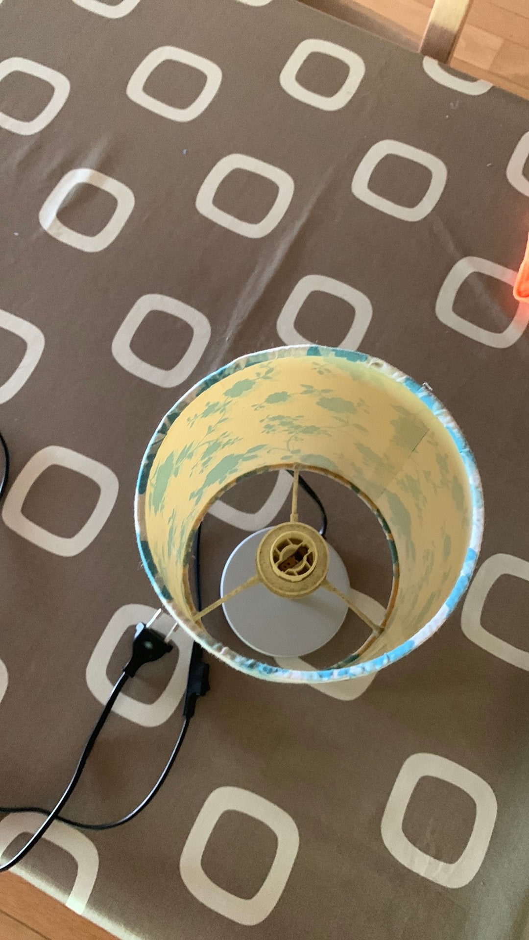 Lamp met blauwe bloemen, Huis en Inrichting, Ophalen, Zo goed als nieuw