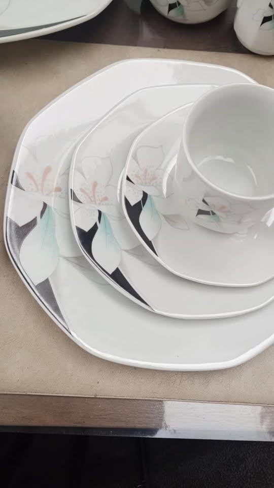 koffie en eetservies, Huis en Inrichting, Keuken | Servies, Ophalen, Zo goed als nieuw, Compleet servies