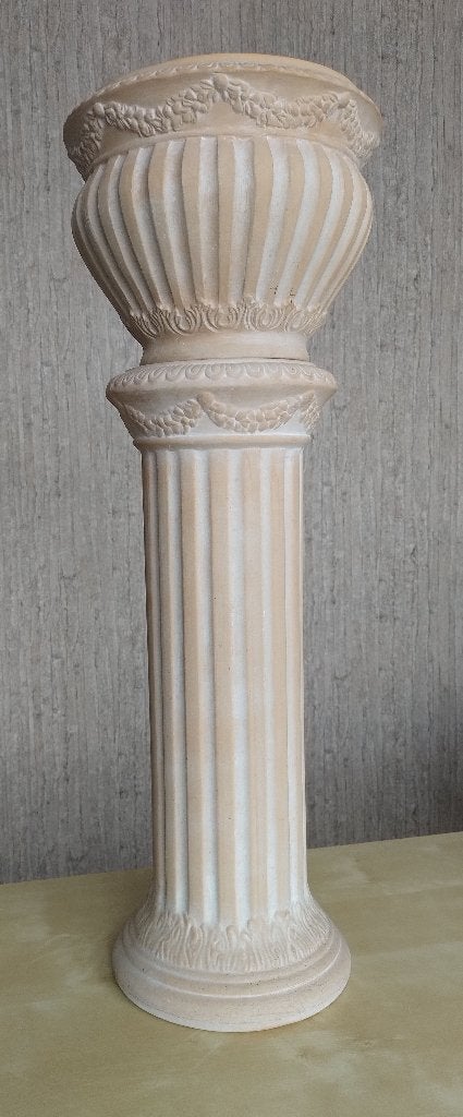 Decoratieve zuil met bloempot, Ophalen, Zo goed als nieuw