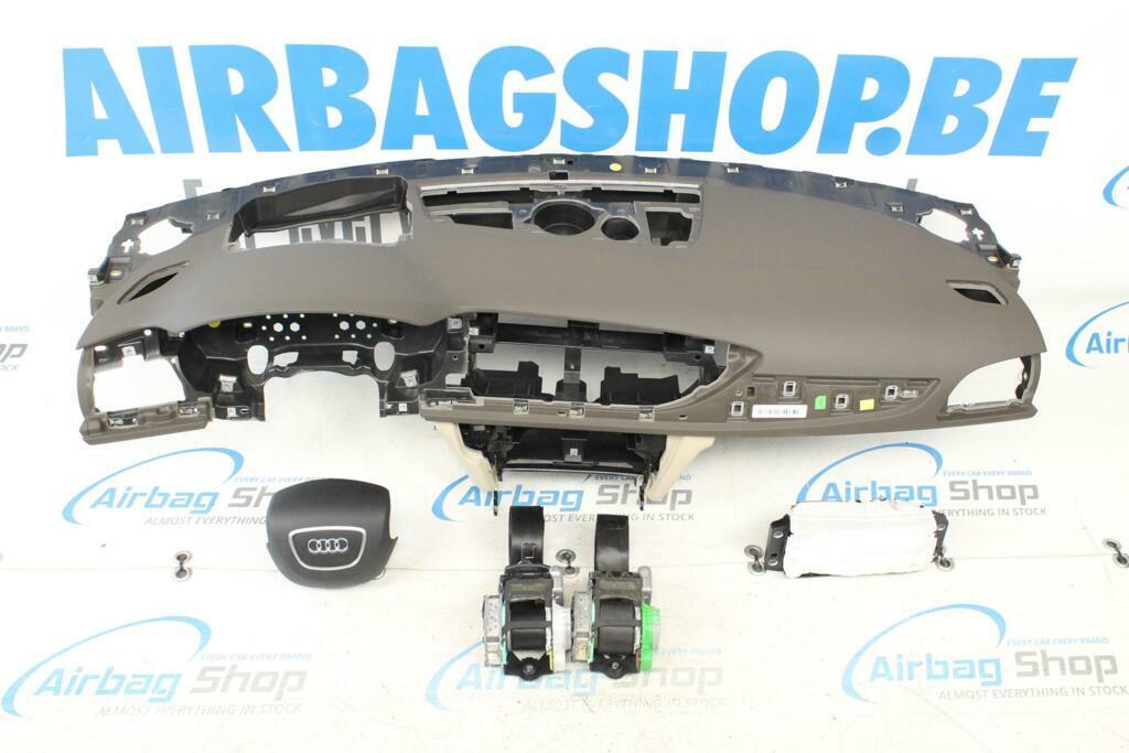 Airbag set Dashboard bruin beige HUD 4 spaak Audi A6 4G, Enlèvement ou Envoi, Utilisé