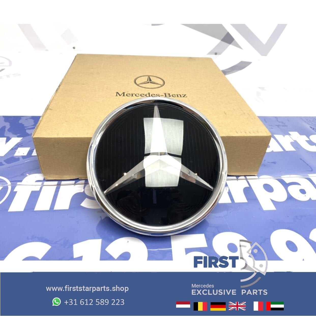 W177 V177 A35 A45s GRIL LOGO STER GLAS verwarmd Mercedes A K, Gebruikt, -, Ophalen of Verzenden, -