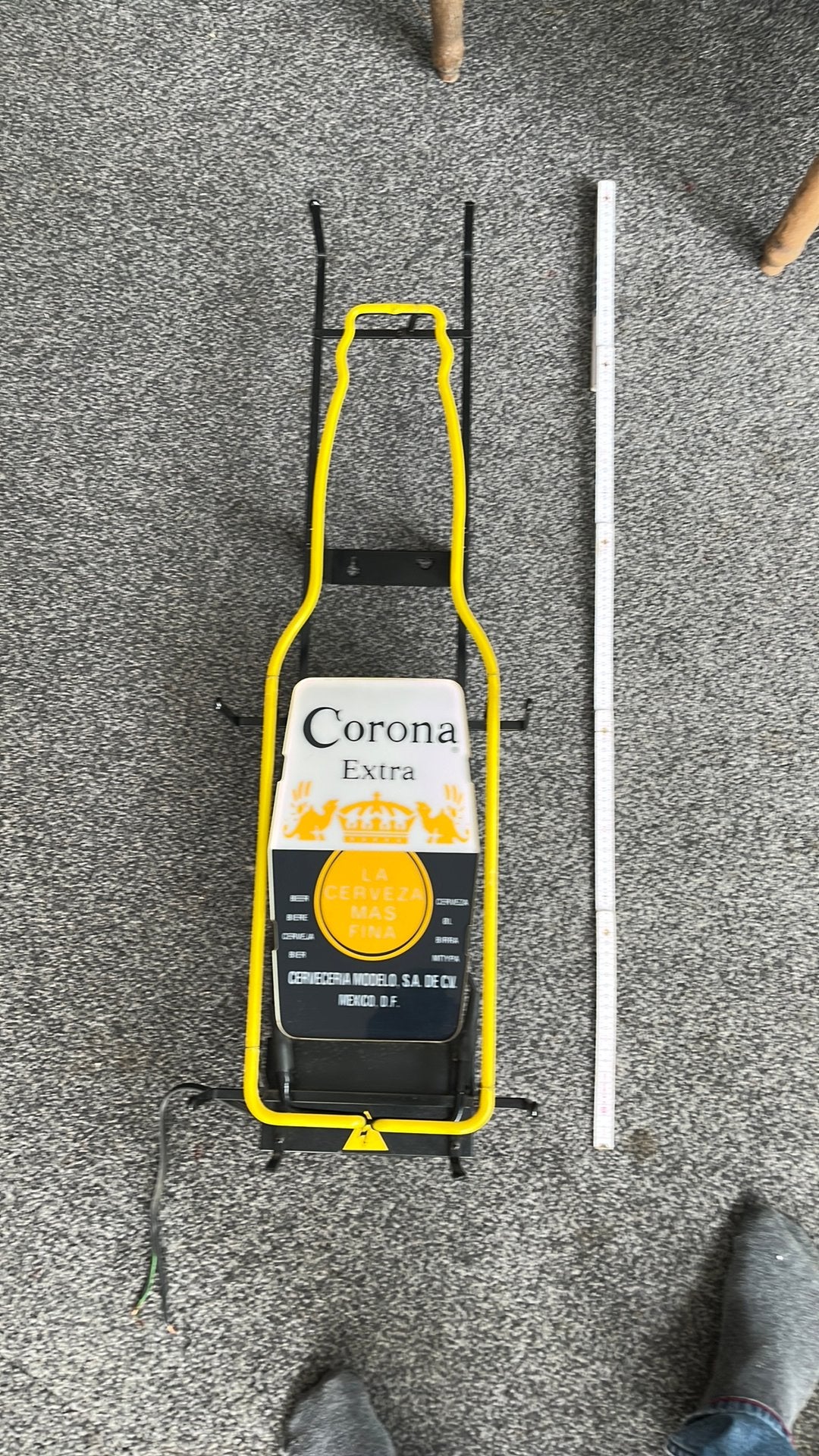 Oude neon lichtreclame Corona bier, Enlèvement, Utilisé, Table lumineuse ou lampe (néon)