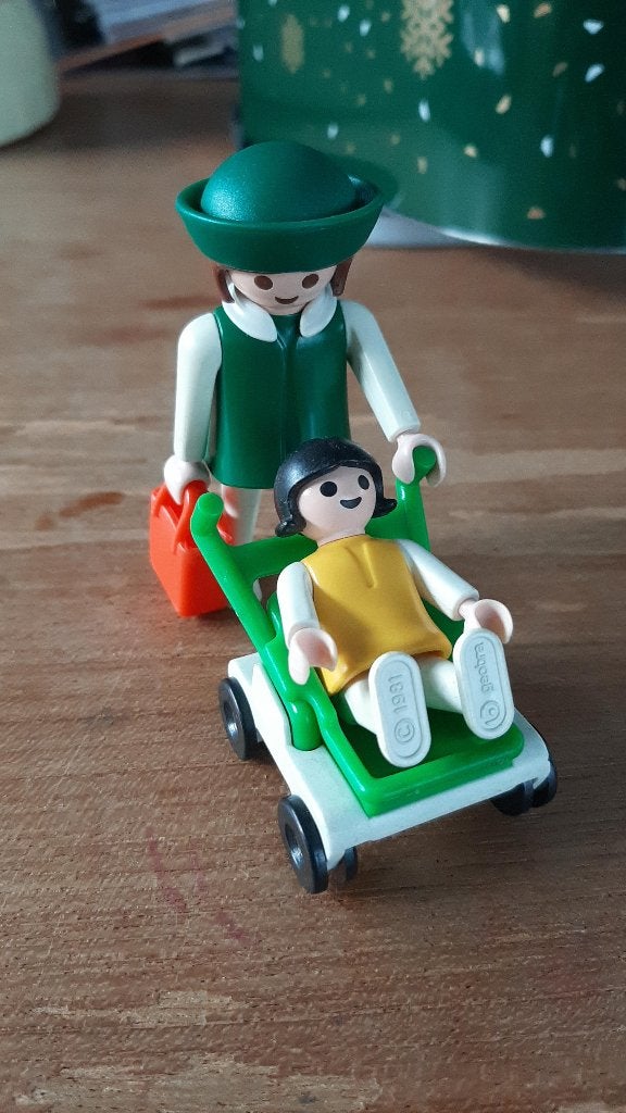 playmobil vrouw met buggy en kindje, Kinderen en Baby's, Gebruikt, Complete set, Ophalen of Verzenden, Figuren
