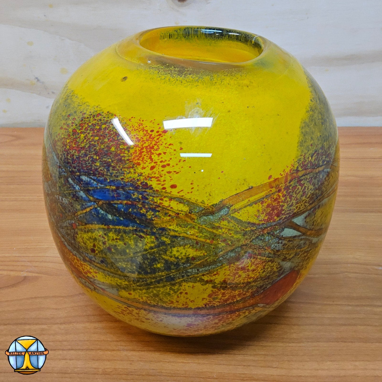 Vase artistique en verre de studio soufflé à la bouche Ioan, Enlèvement ou Envoi
