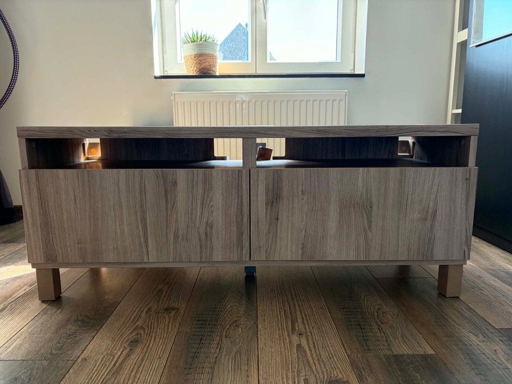 Prachtig IKEA TV-meubel – perfecte staat – houtlook, Ophalen, /, 100 tot 150 cm, Zo goed als nieuw