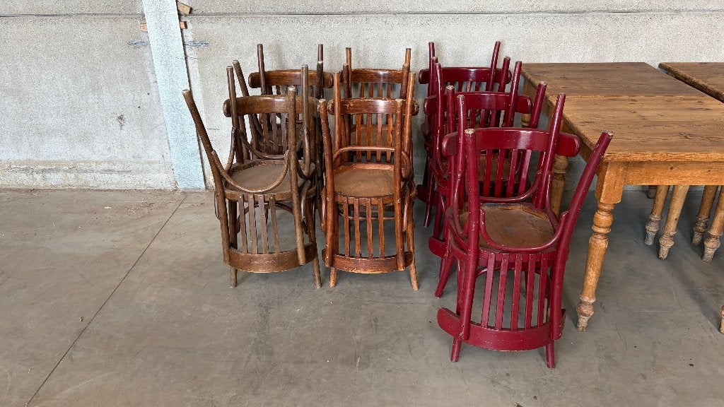 Houten vintage stoelen, Huis en Inrichting, Ophalen, Bruin, Hout