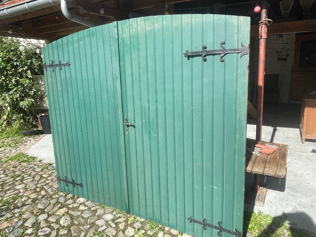 houten poort (dubbelwandig) bieden vanaf 50€, Tuin en Terras, Ophalen, Gebruikt, 150 tot 200 cm, Hout