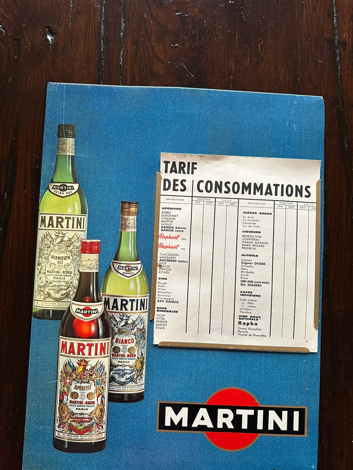 Martini blik bord, Enlèvement ou Envoi, Comme neuf