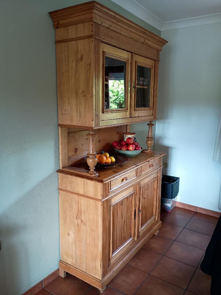 Antiek grenen Franse Buffetkast, Huis en Inrichting, Ophalen, Gebruikt, 200 cm of meer, Franse Buffetkast