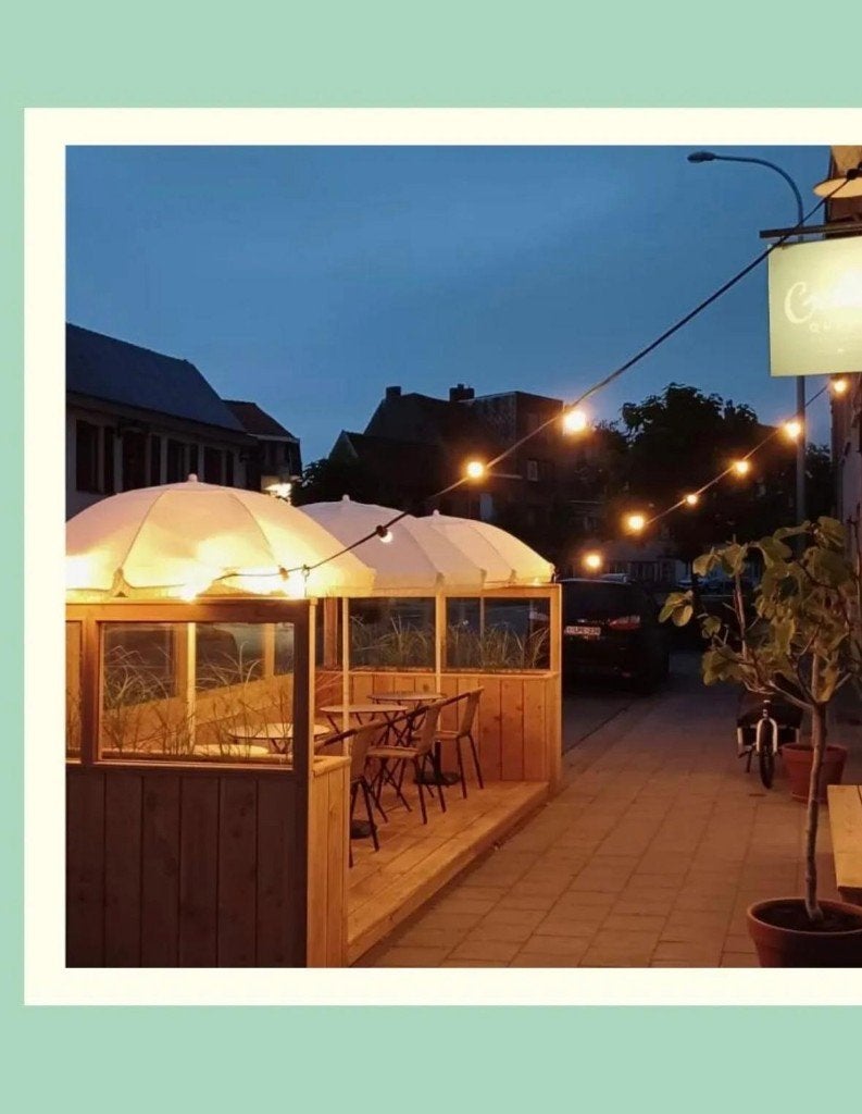 Terrasse extérieure sur rue - entièrement démontable, Enlèvement, Utilisé, Mobilier