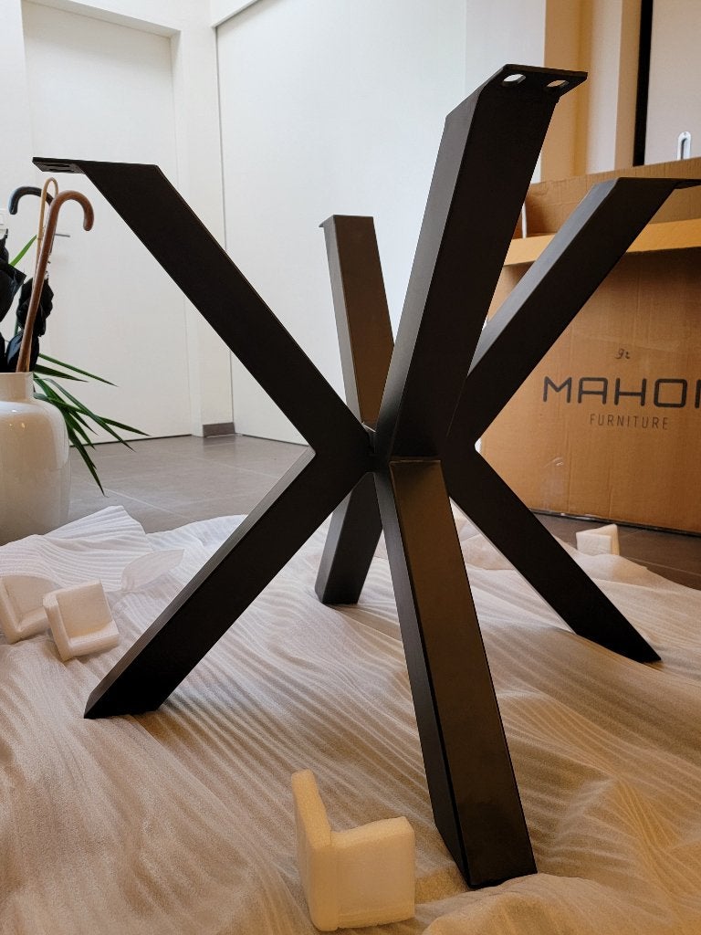 Kruisvormig metalen onderstel voor tafelblad, Ophalen, 50 tot 100 cm, Nieuw, 50 tot 100 cm