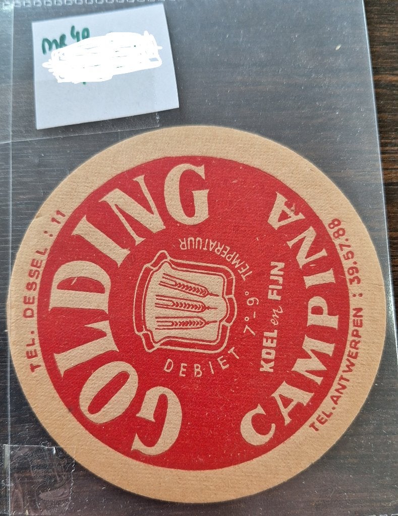 bierviltje rond Golding Campina (nr40), Ophalen, Gebruikt, Viltje(s), Overige merken